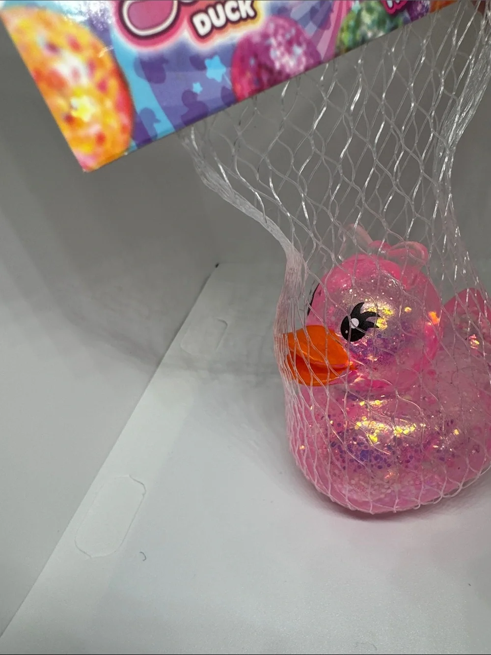 Sugar Swaps Pink Glitter Duck Squeeze Toy